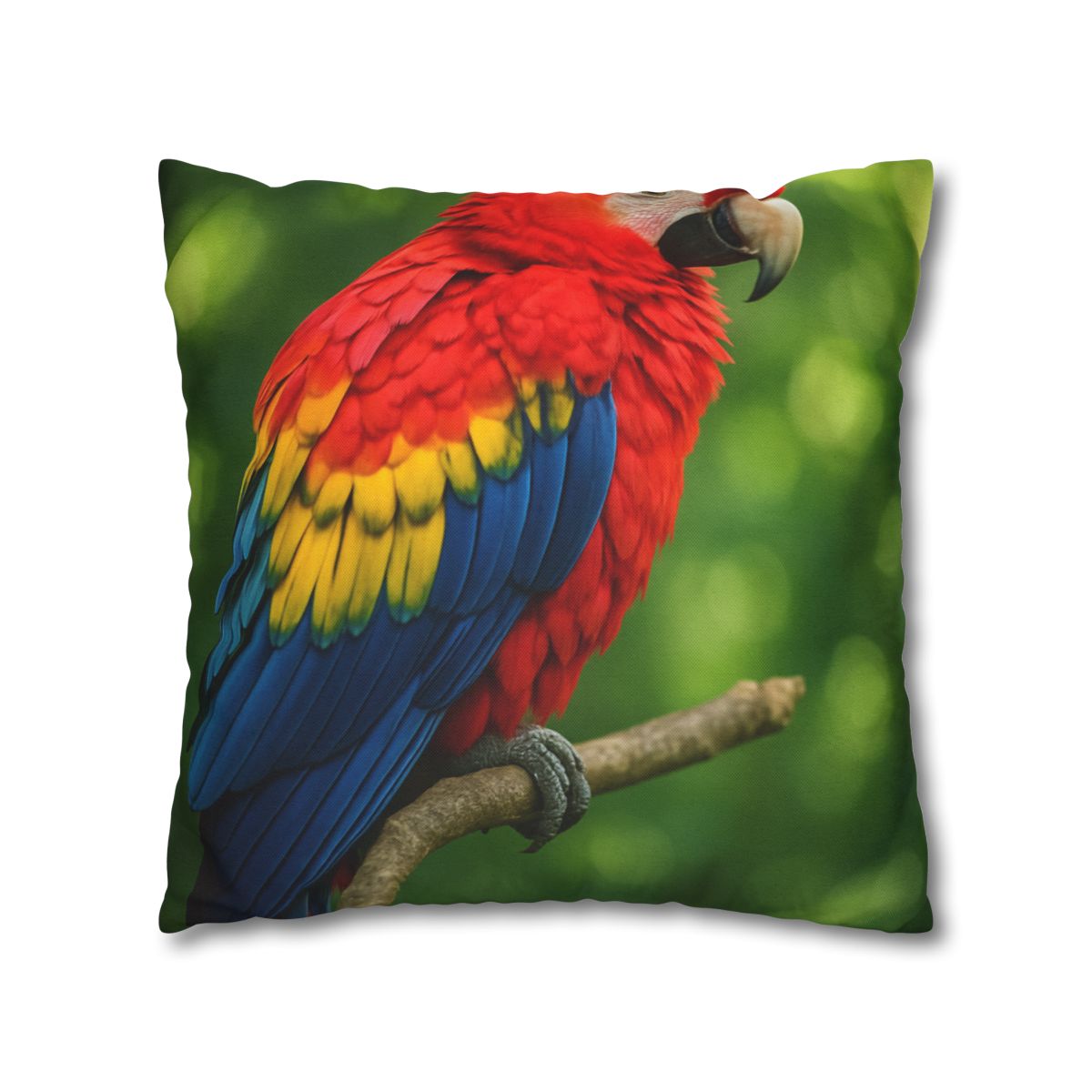 Color Storm Scarlet Macaw personalized pillow covers