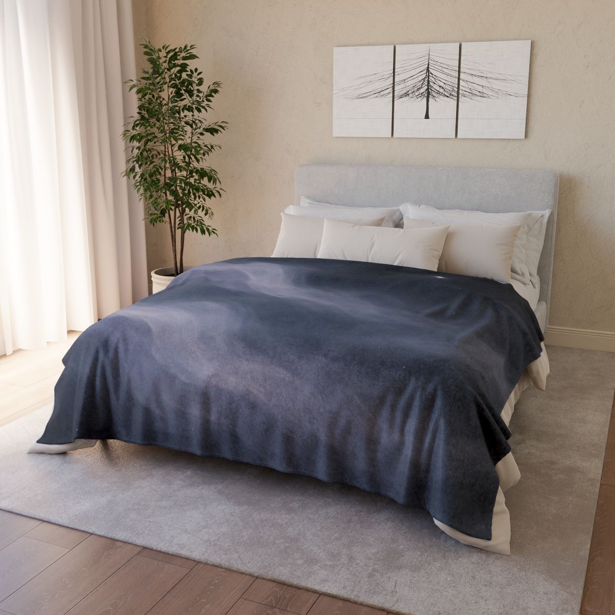 Echoes Of Starlight Mist soft fleece blankets