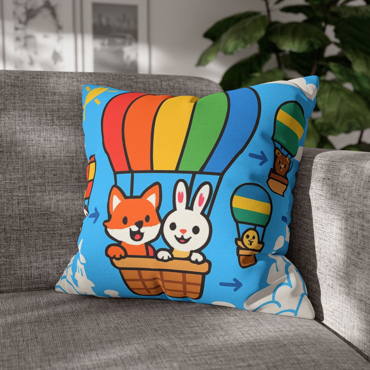 Cloud City Balloon Race custom pillow cases