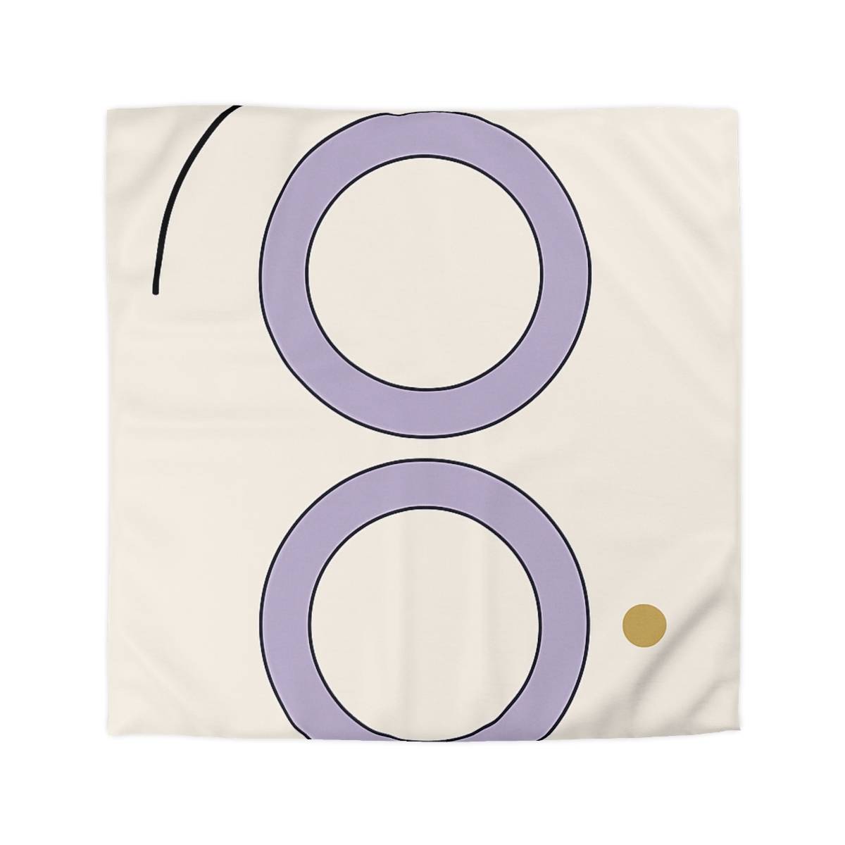 Arc Corner With Paired Rings personalized bedding duvets
