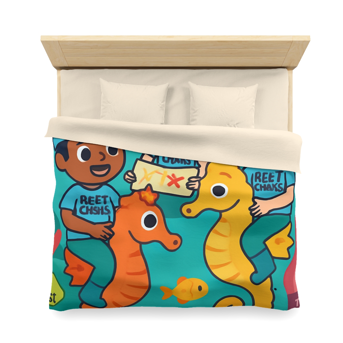 Coral City Map Of The Friendly Reef Rangers designer printed duvets