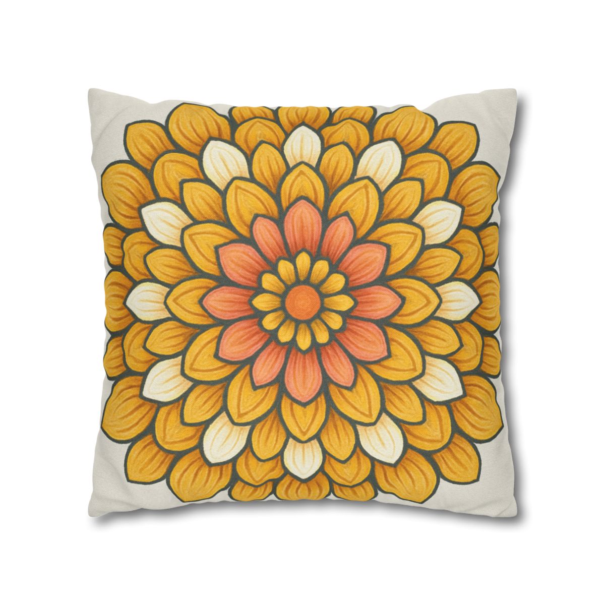 Floret Burst Mandala custom pillow cases