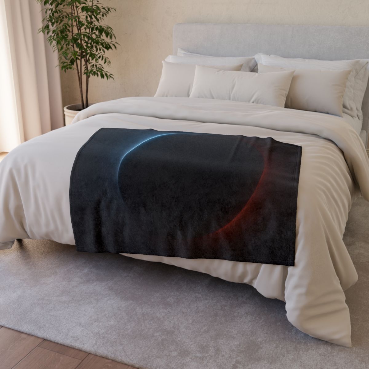 Event Horizon Silhouette soft fleece blankets