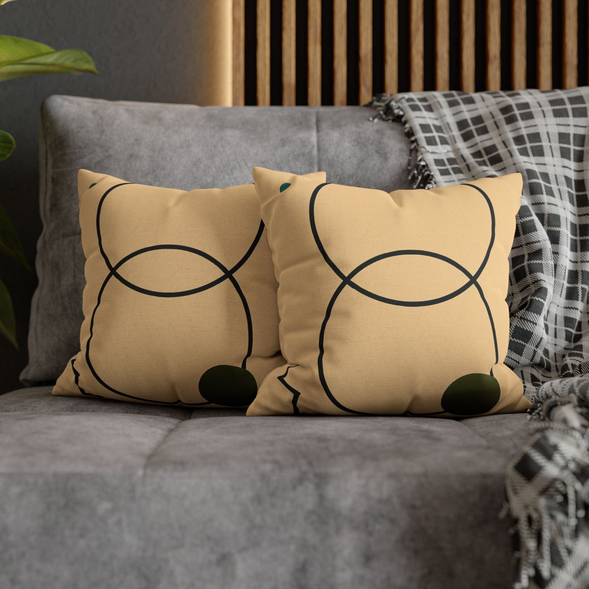 Aligned Rings With Corner Steps stylish decorative pillowcases