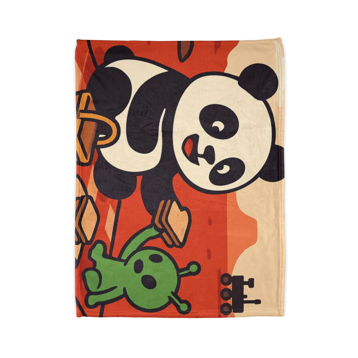 Martian Panda Picnic personalized cozy blankets