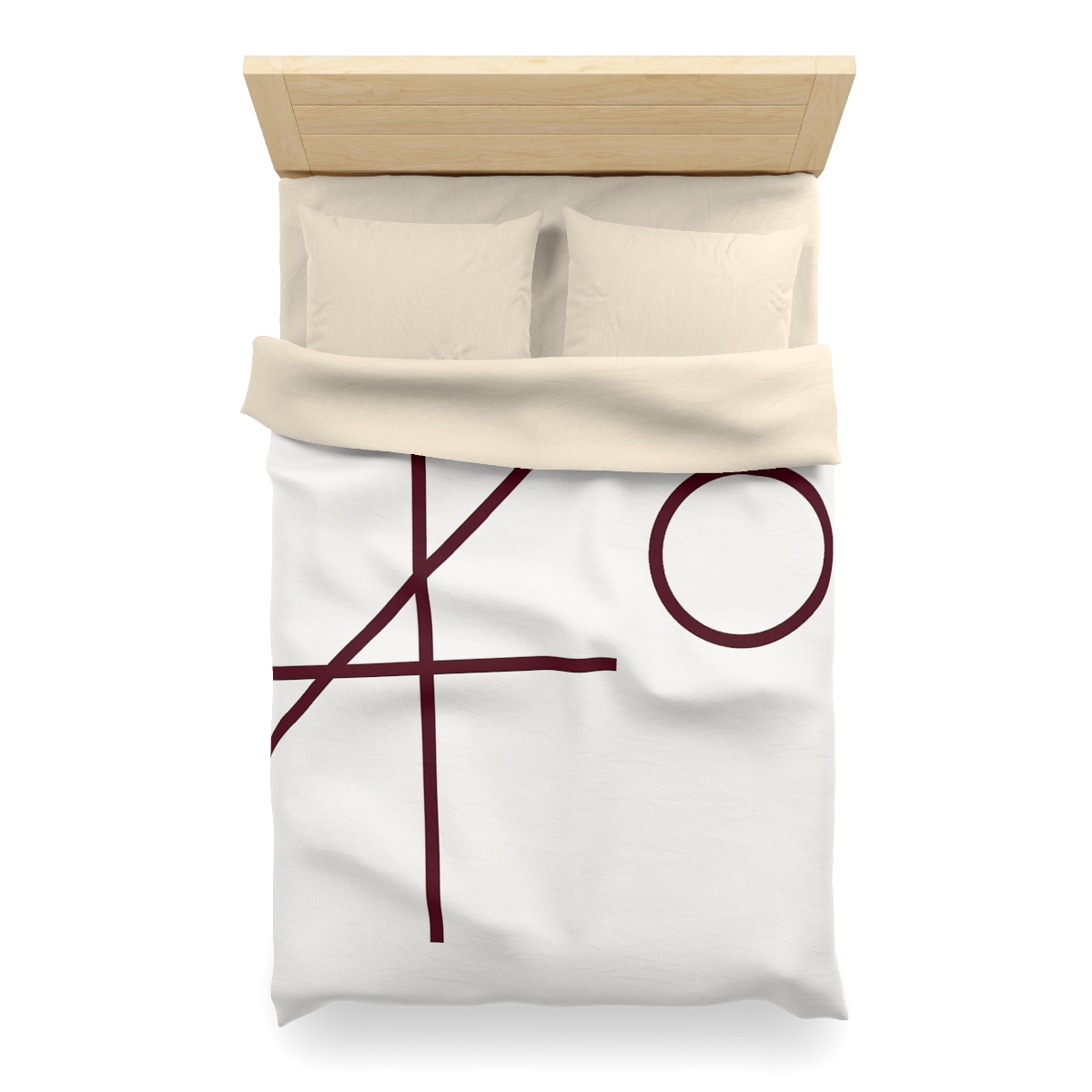 Intersecting Bar Triad With Open Circle unique patterned duvets