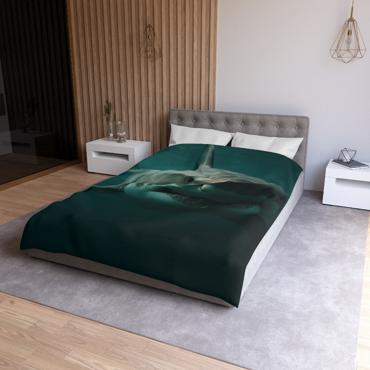 Silent Hunter Great White Shark personalized bedding duvets