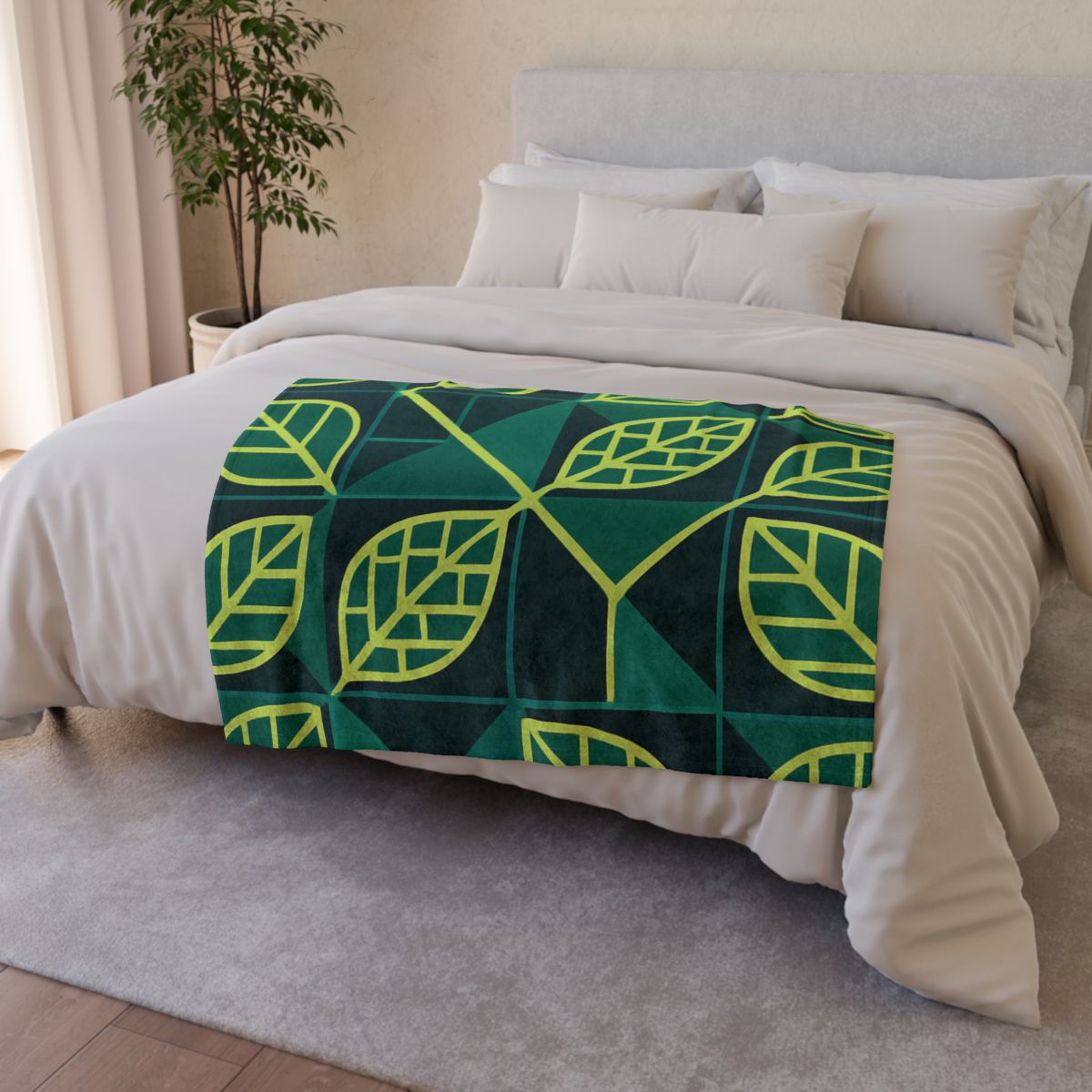 Veinwork Geometry Grid decorative home blankets