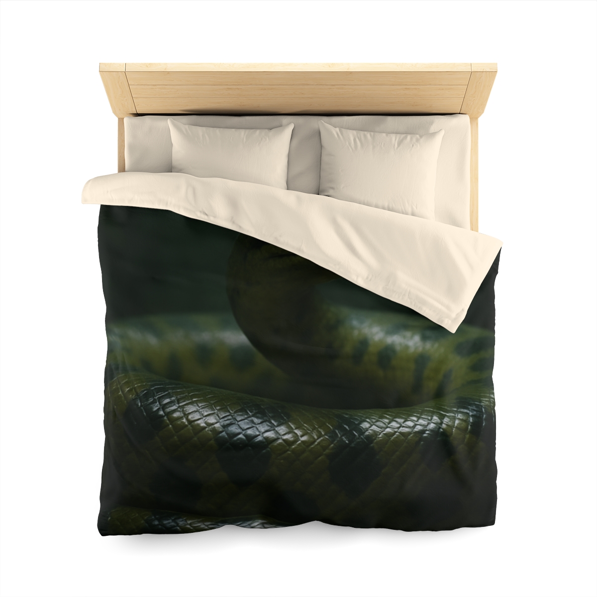 Starlit Coil Green Anaconda custom duvets