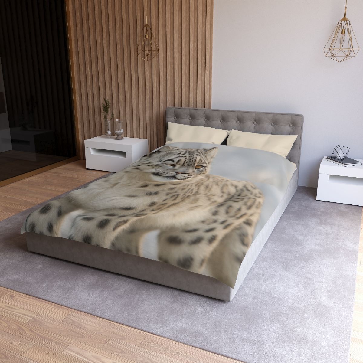 Summit Ghost Snow Leopard stylish duvet covers