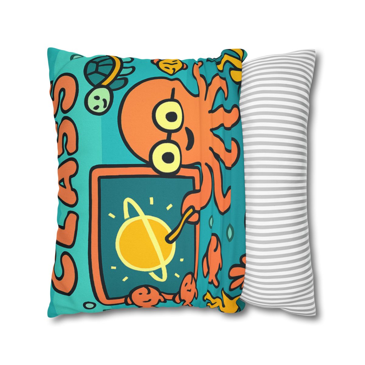 Cosmic Coral Reef Classroom trendy patterned pillow cases