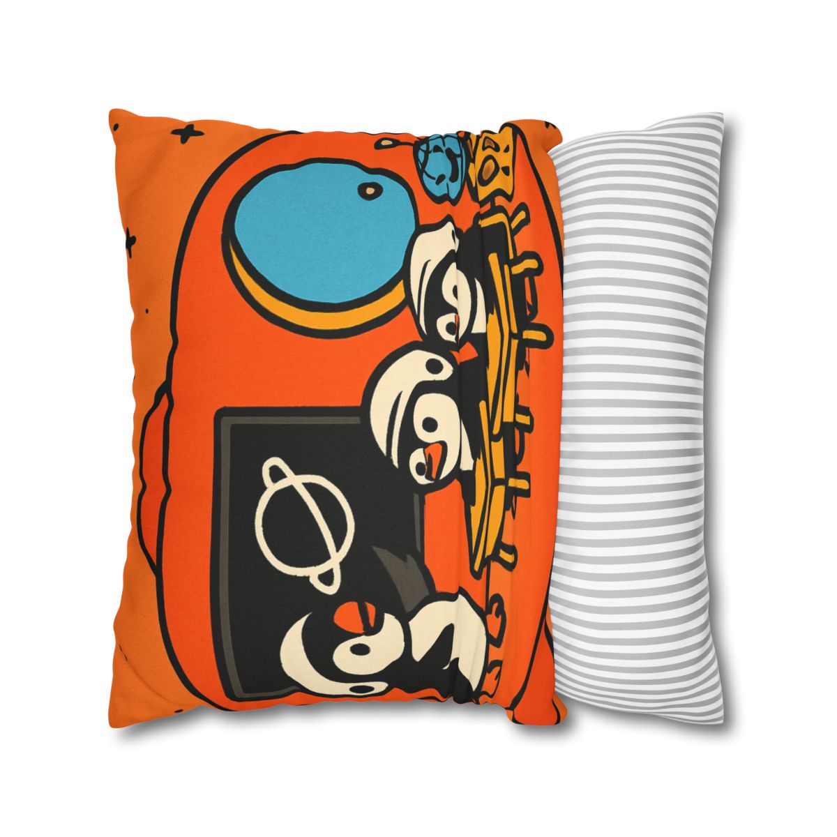 Rocket Classroom With Penguin Pilots stylish decorative pillowcases