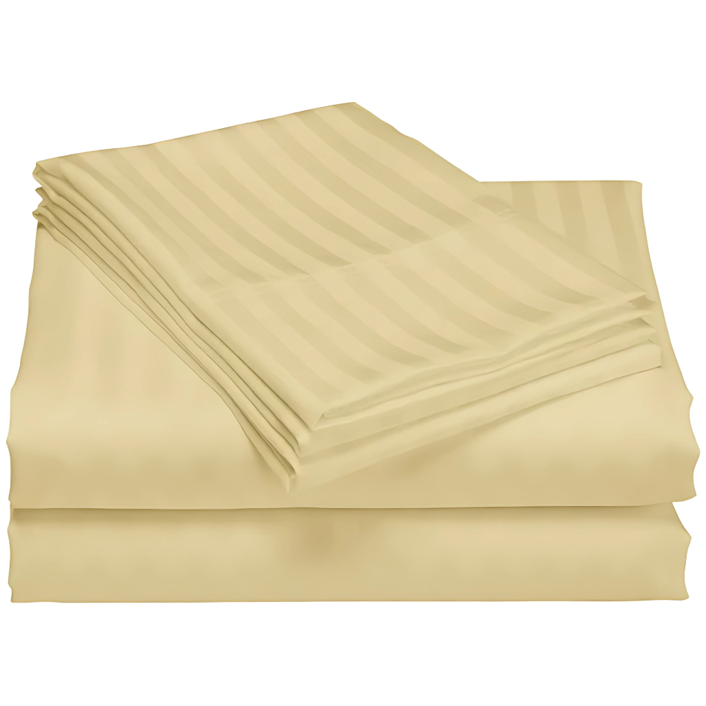 1200 Thread Count Cotton Stripe Deep Pocket Queen Sheet Set