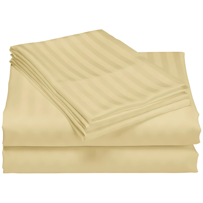 1200 Thread Count Cotton Stripe Deep Pocket Queen Sheet Set