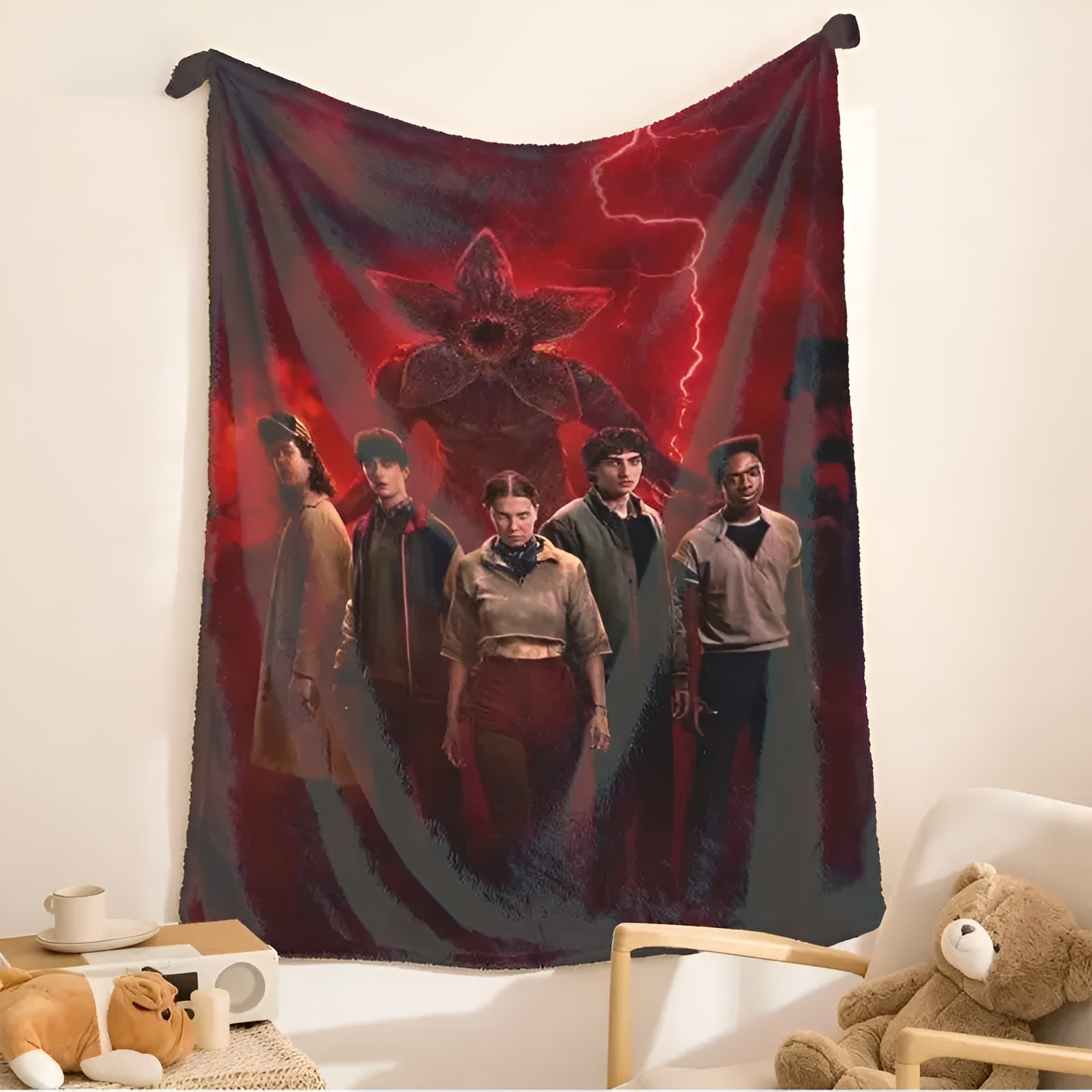 Stranger Things Season 5 Blanket Wrap Up the Final Battle – Stranger Things 5 Blanket, Where Courage Meets Comfort Super Soft Flannel Fleece,Christmas and Halloween Gifts Lightweight Cozy Plush for Sofa Couch Bed Travel.
