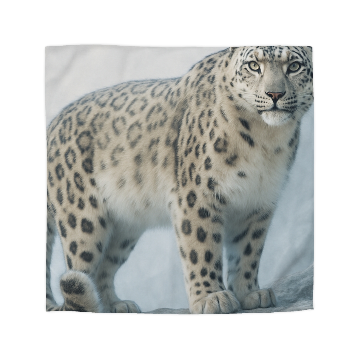 Frost Summit Snow Leopard personalized bedding duvets