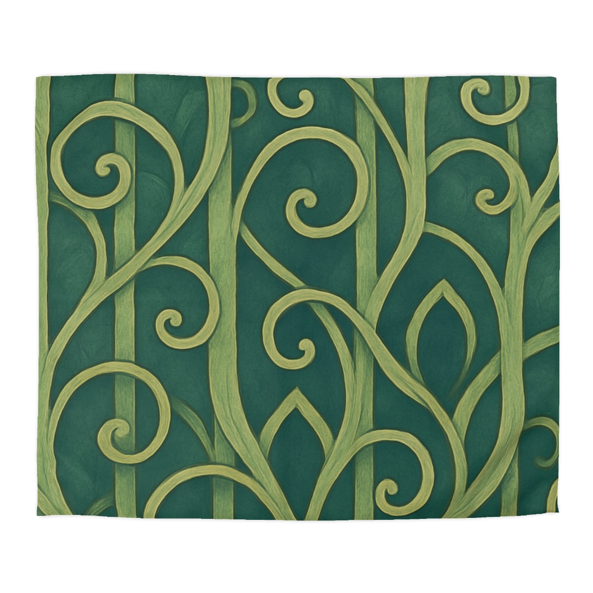 Tendriled Lattice Cascade unique patterned duvets