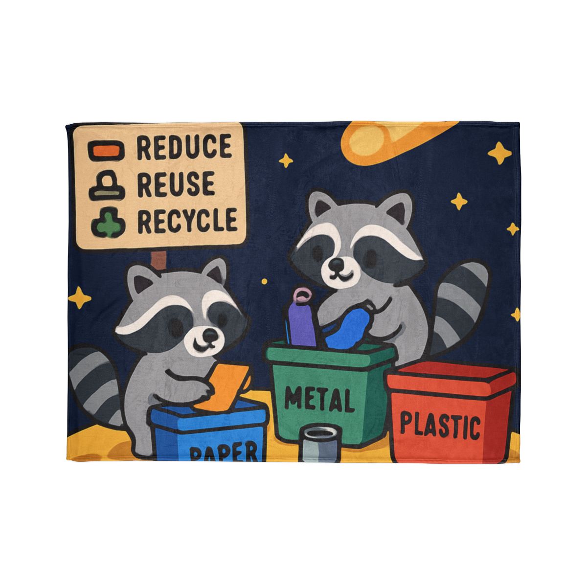 Comet Tail Recycling Rangers stylish throw blankets