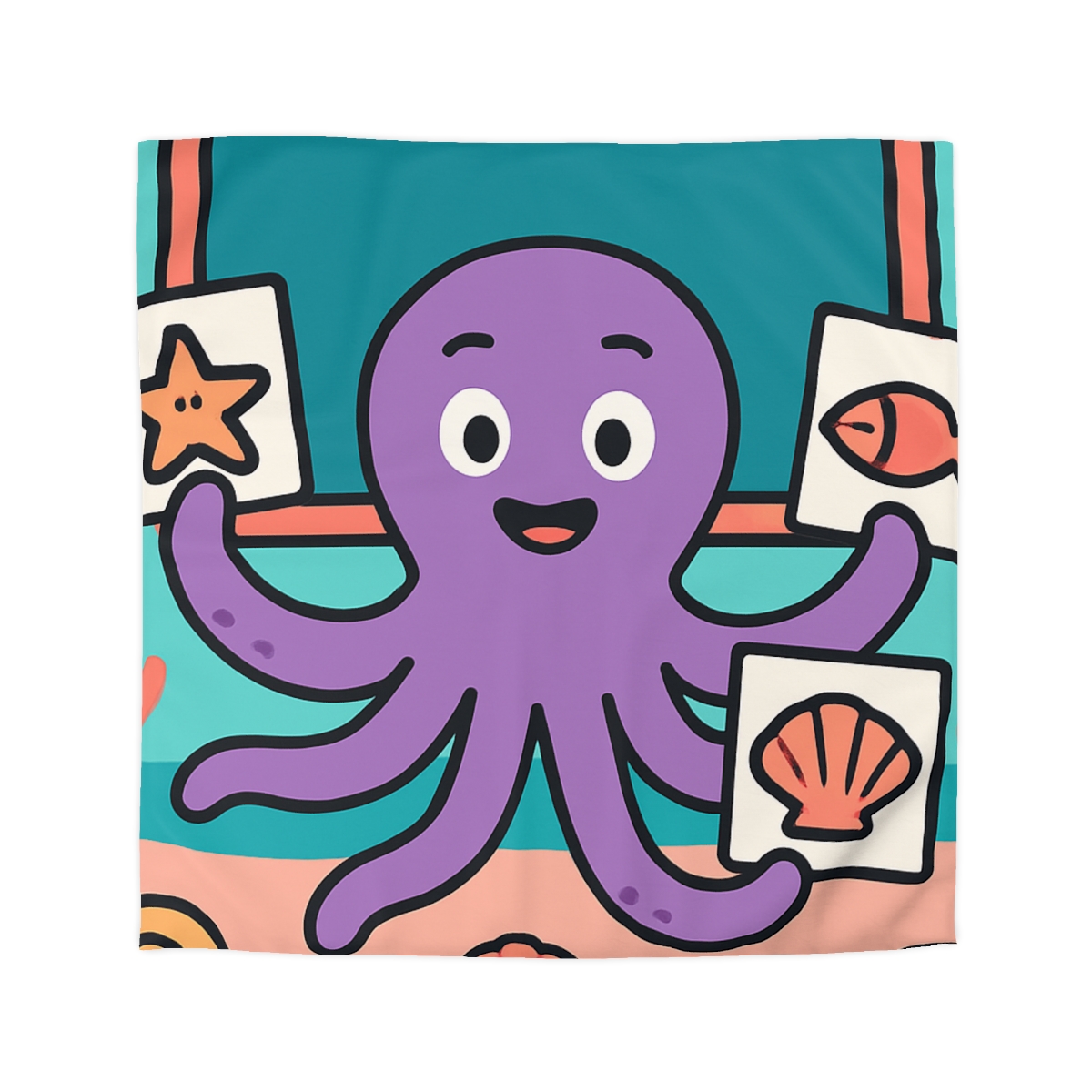 Coral Classroom Octopus soft comforter duvets