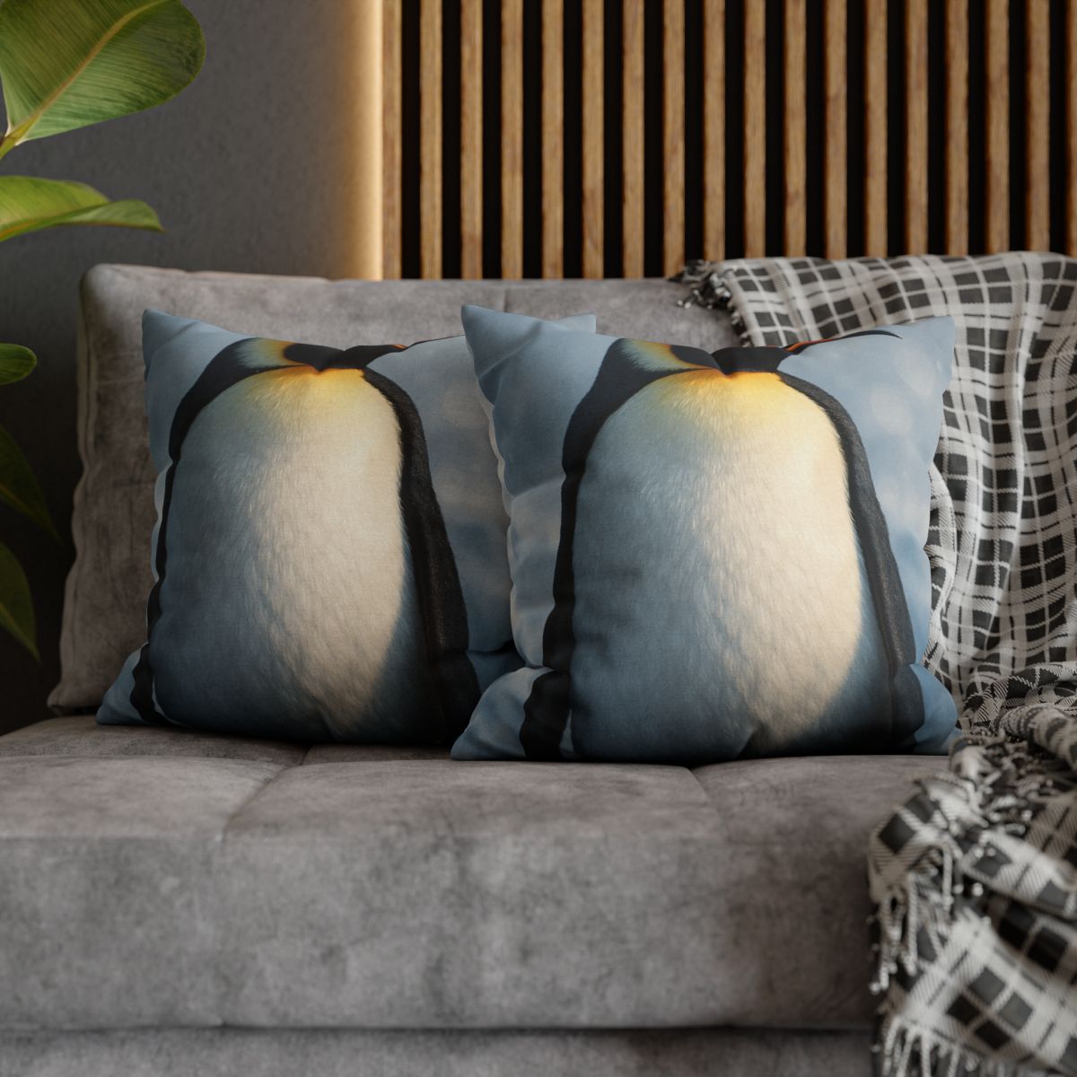 Frost Halo Emperor Penguin comfortable bedding pillow covers