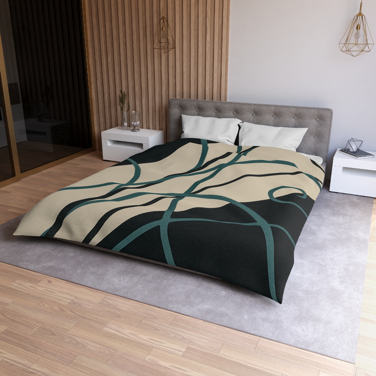 Tendril Motion Study unique patterned duvets