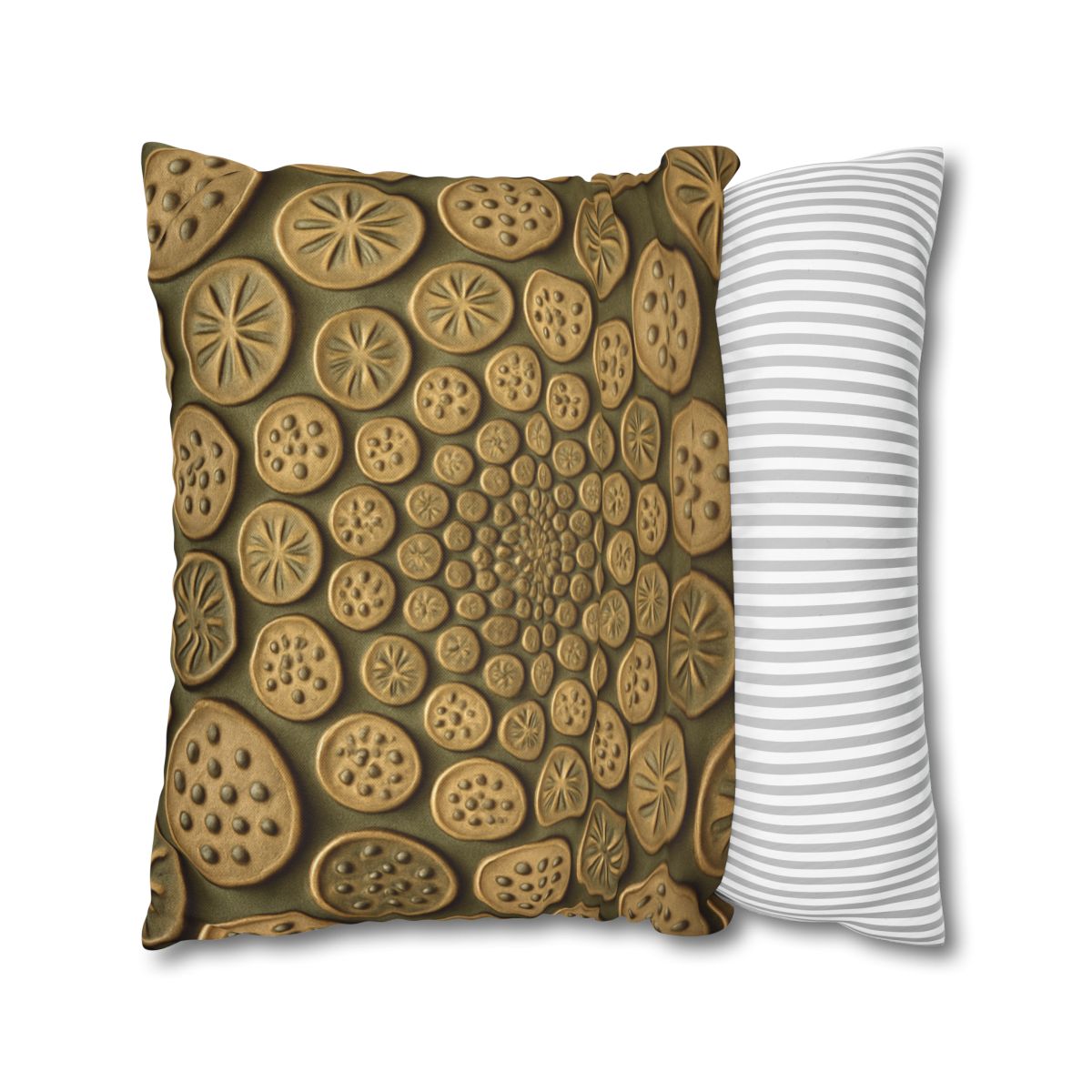 Seed Pod Micro Spiral Array designer print pillow cases