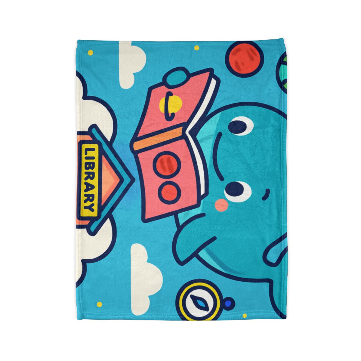 Nebula Library Sky Whale Reading Time unique gift blanketscustom blankets