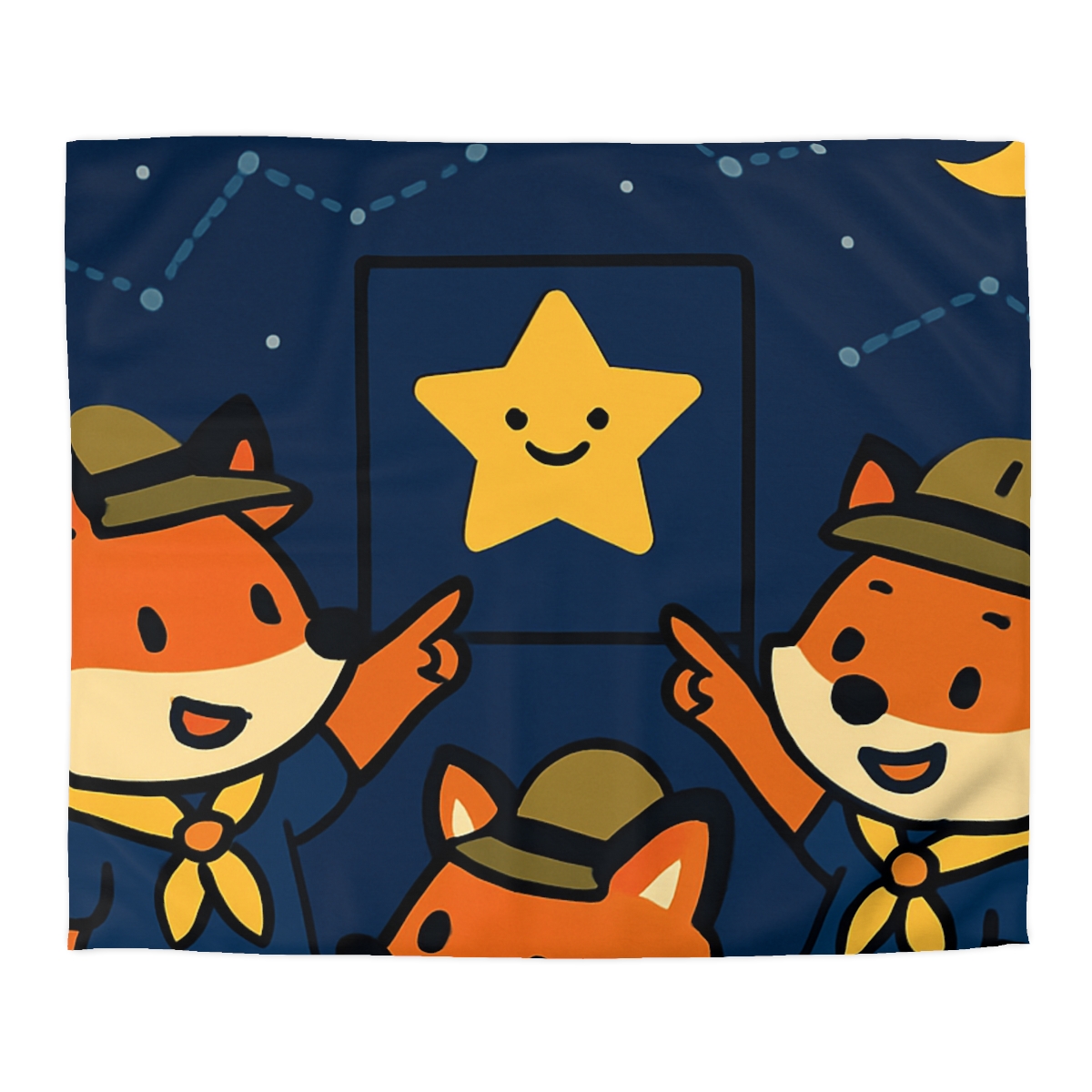 Stargazing Fox Scouts custom duvets