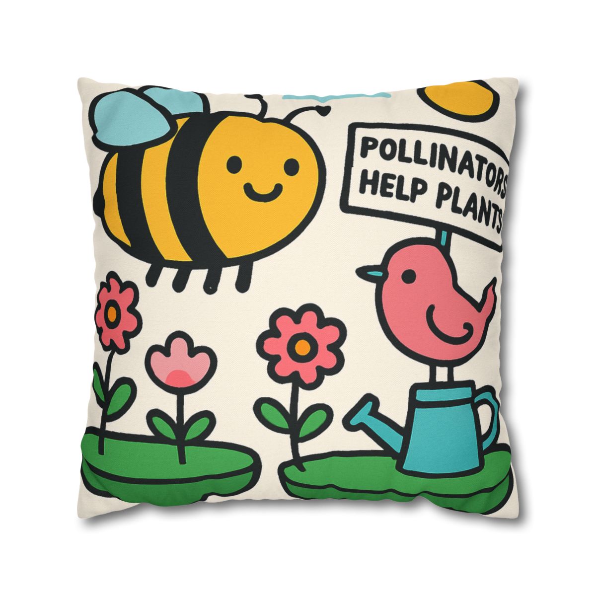 Sky Garden Of Floating Islands And Pollinator Facts personalized pillow covers