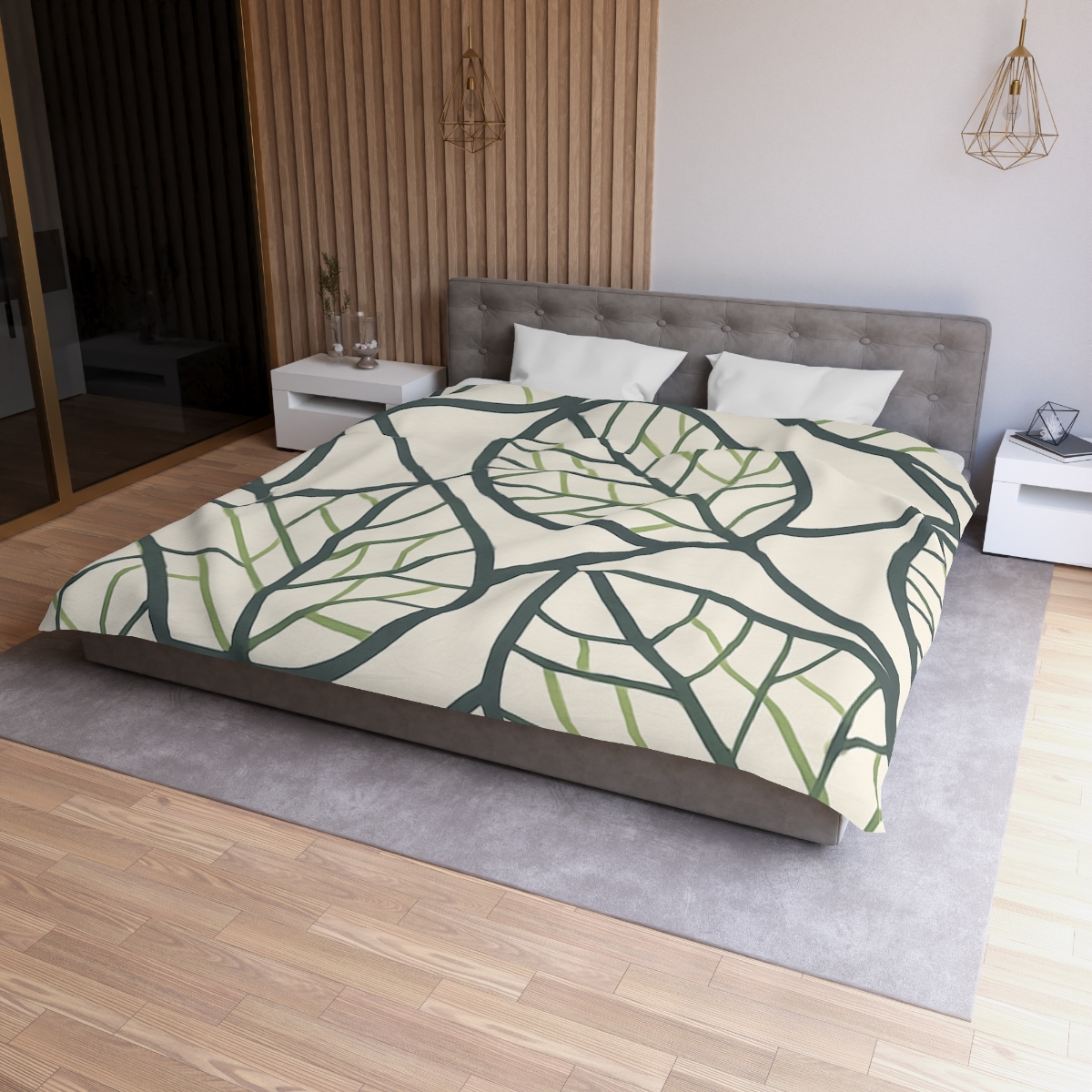 Venation Circuit Grid custom duvets