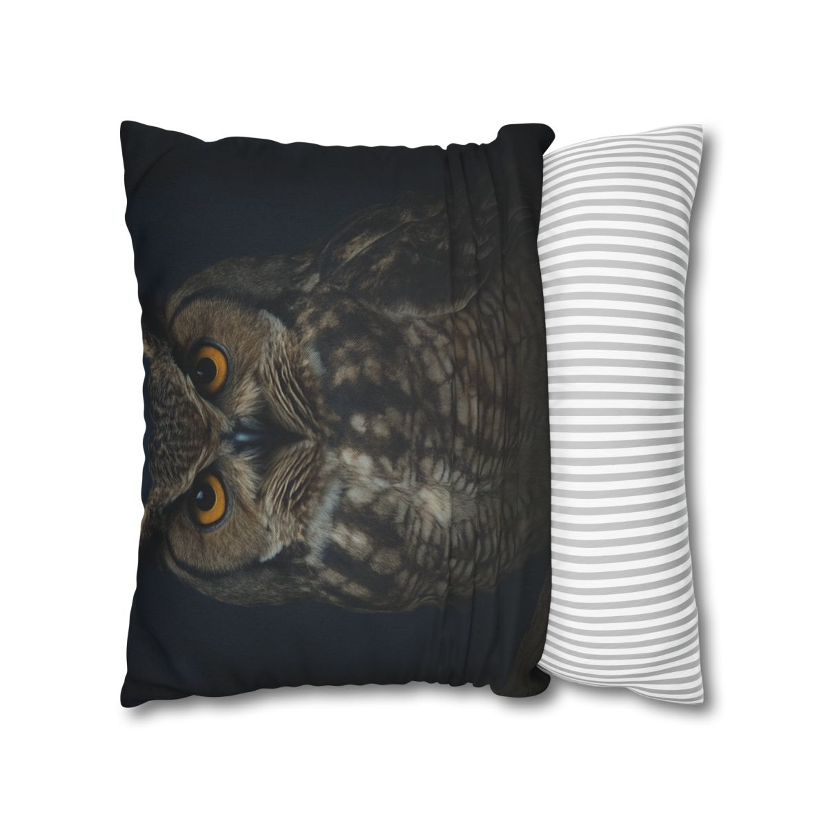Silent Drift Great Horned Owl personalized pillow covers