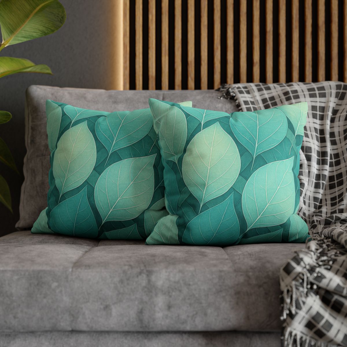 Leaf Vein Prism Weave stylish decorative pillowcases