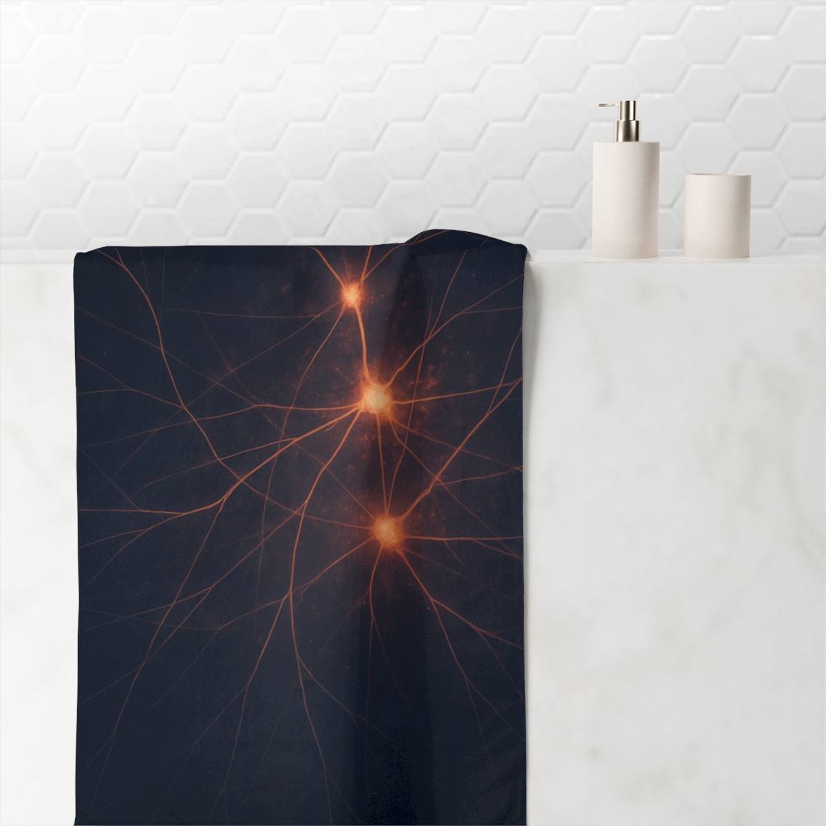 Cosmic Web Emberscape soft cotton towels