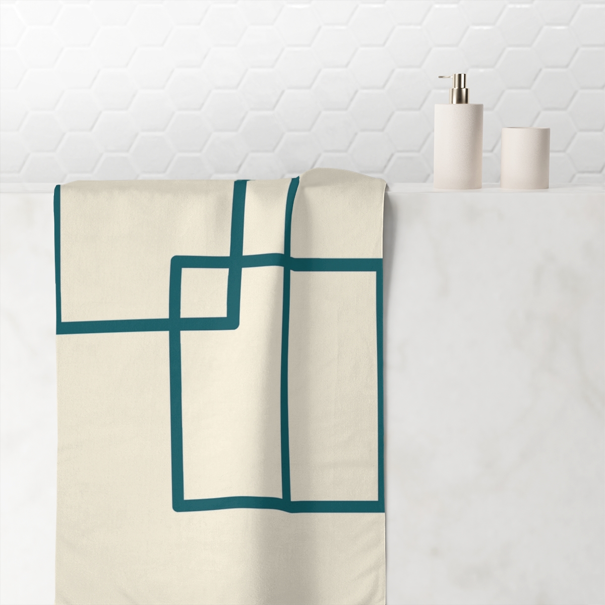 Offset Rectangles And Meridian Line comfortable face towels