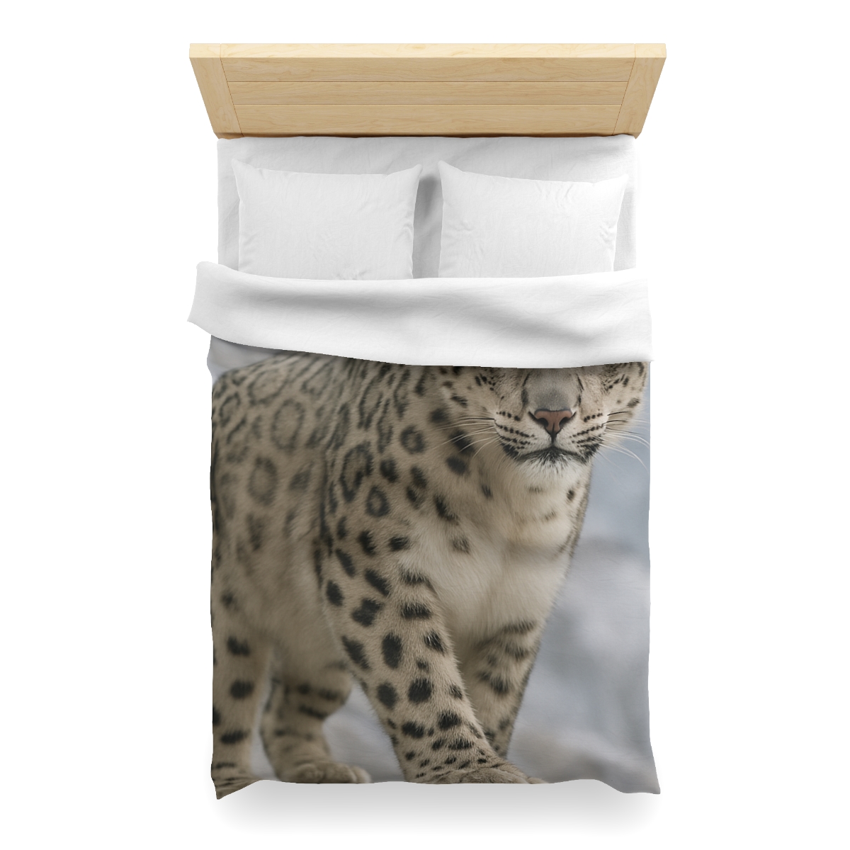 Snow Leopard Silent Ascent soft comforter duvets