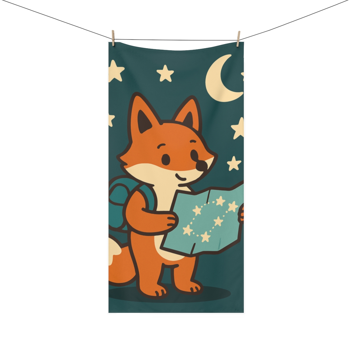Stargazer Fox Explorer comfortable face towels