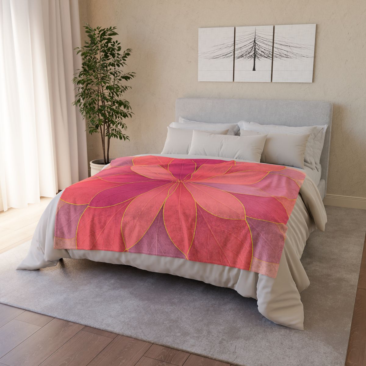 Petal Prism Overlap warm winter blankets