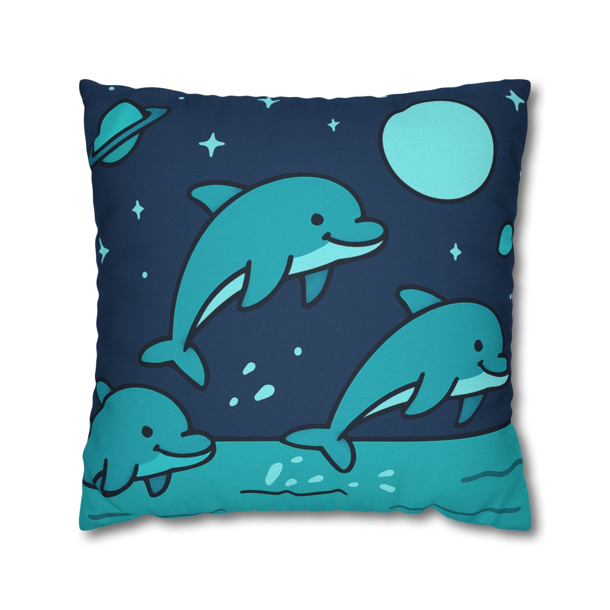 Starlight Sea And The Cosmic Dolphins custom pillow cases