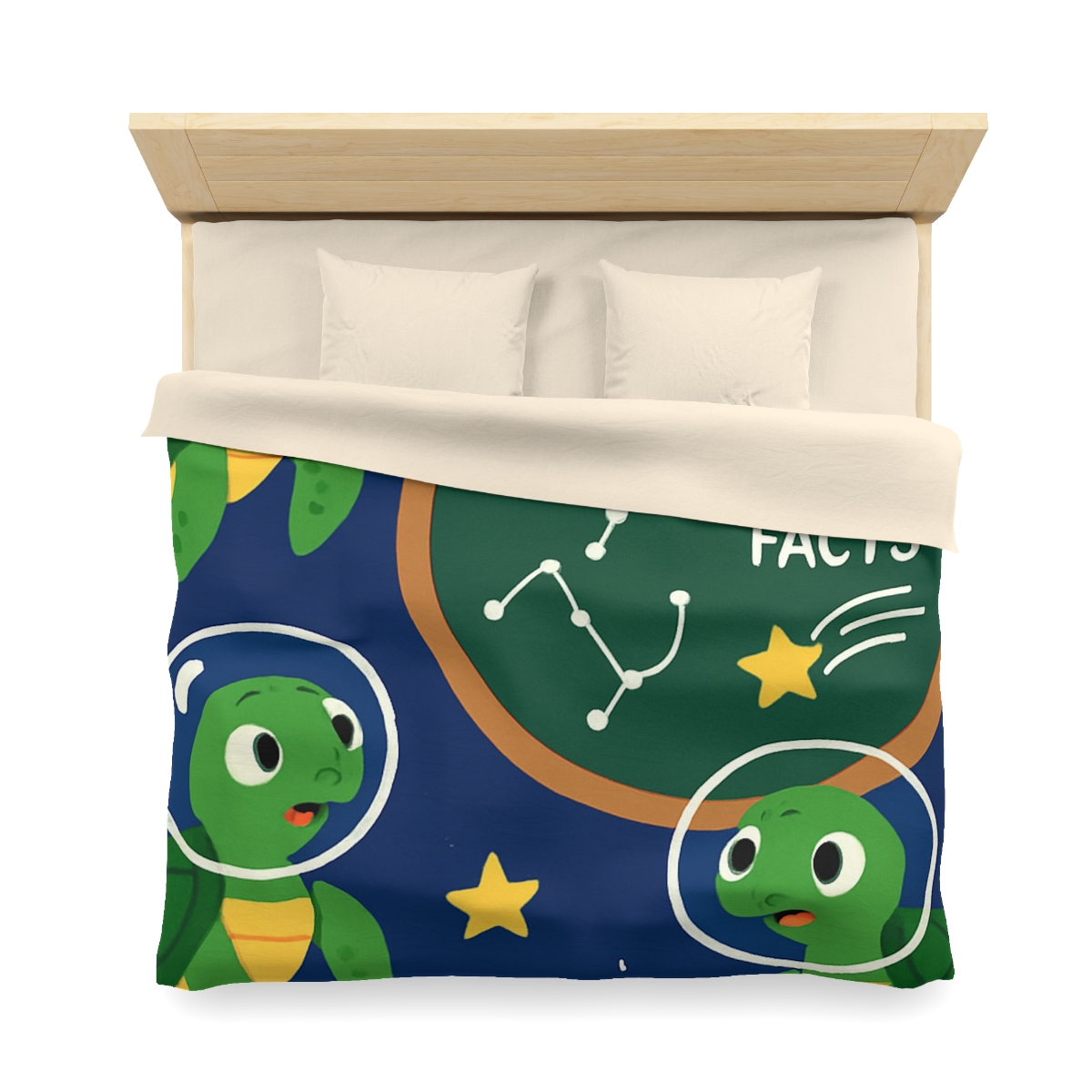 Space School Of Curious Sea Turtles soft comforter duvets