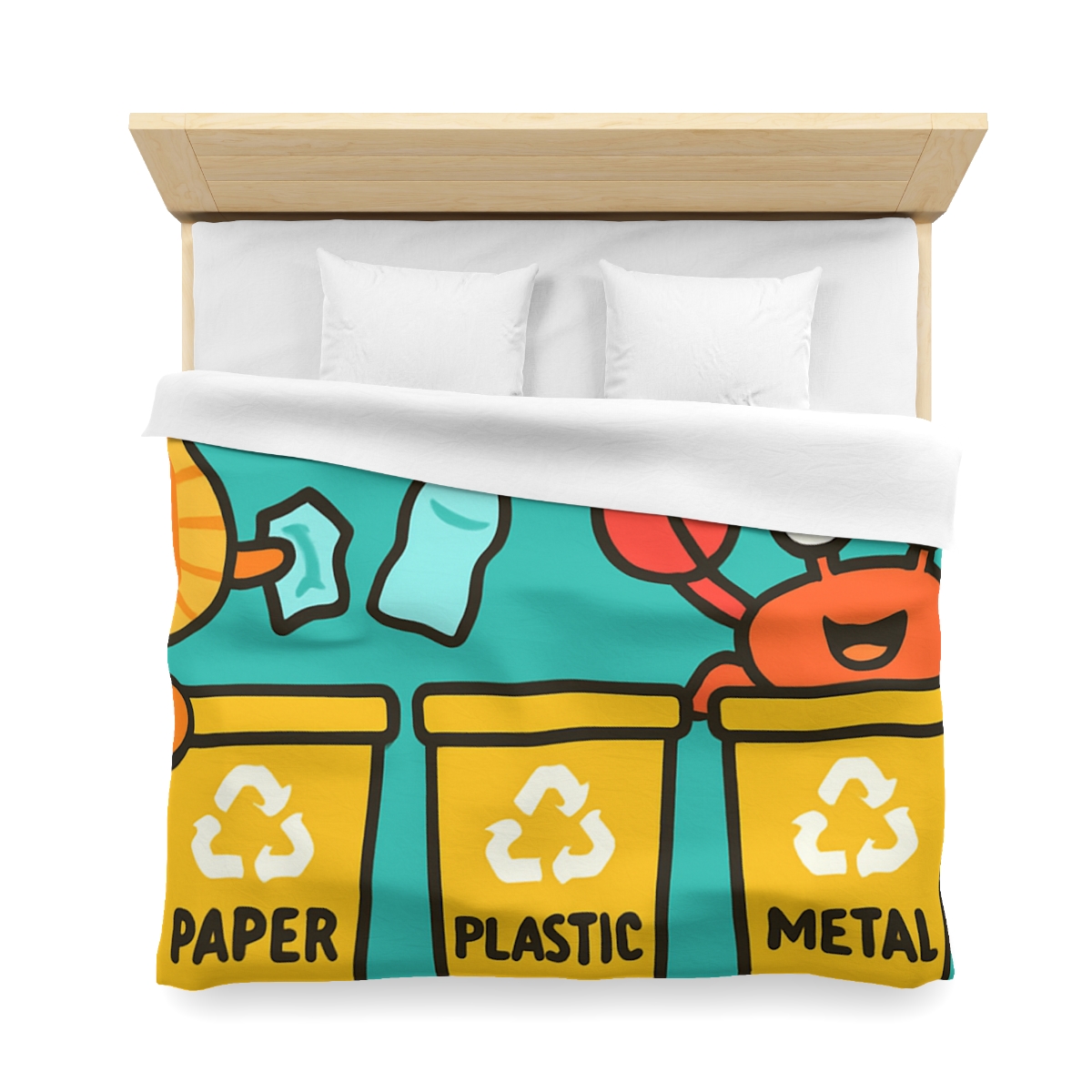 Coral City Recycling Seahorse Patrol custom duvets