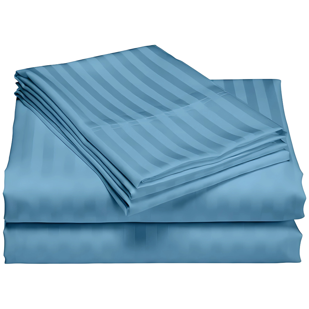 1200 Thread Count Cotton Stripe Deep Pocket Queen Sheet Set Cotton Stripe 1200 Thread Count Sheet Set - Image 13
