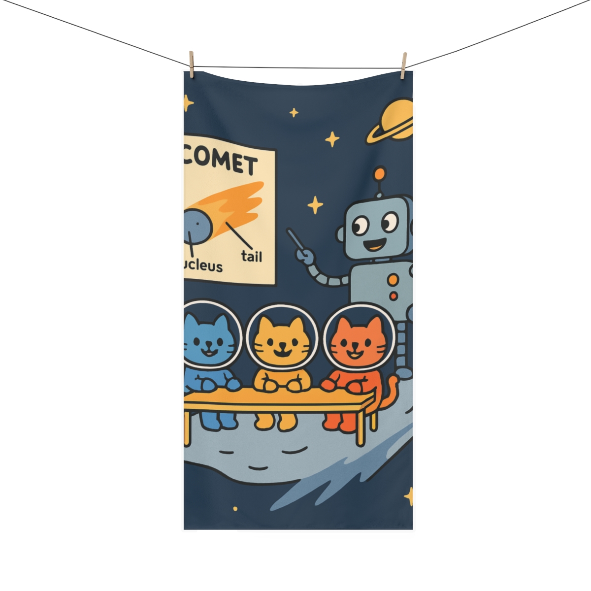 Comet Classroom For Curious Cats comfortable face towels