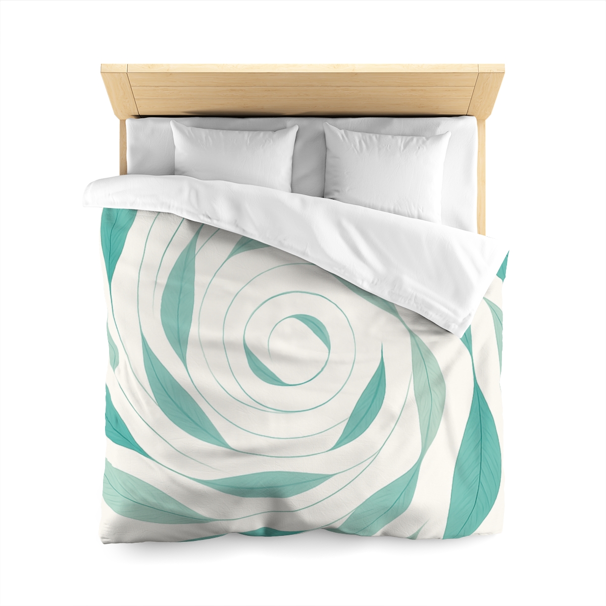 Orbiting Leaf Halo designer printed duvets