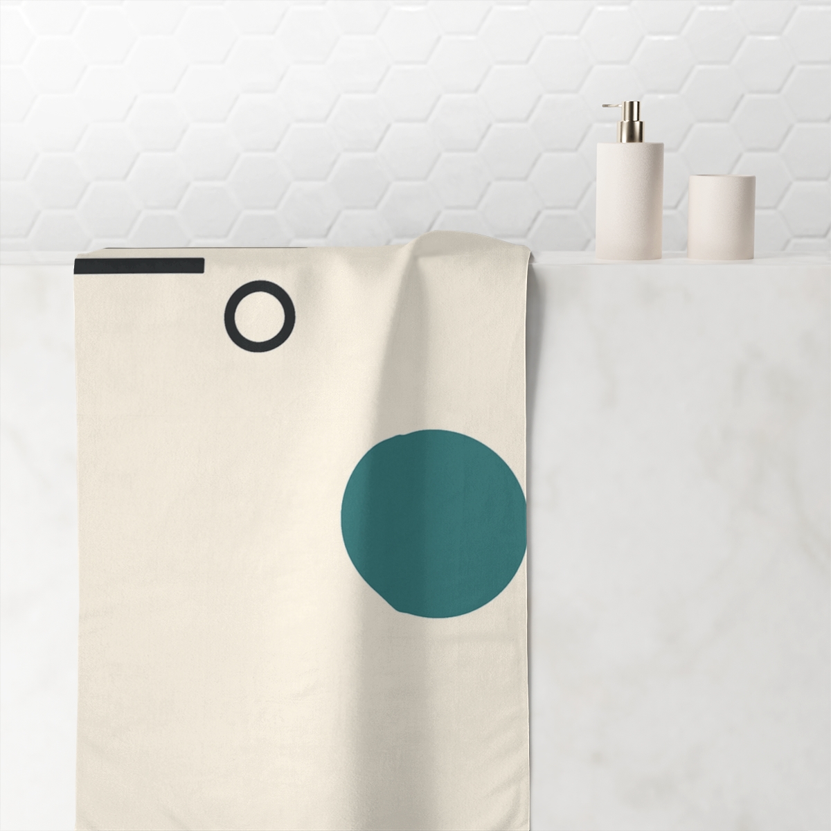 Offset Orbit Bars And Quiet Disc personalized bath towels