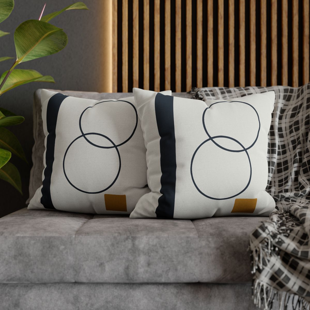 Staggered Rings With Anchored Column custom pillow cases