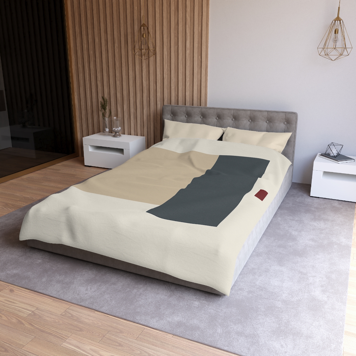 Offset Squares With Calm Corridor warm winter duvets