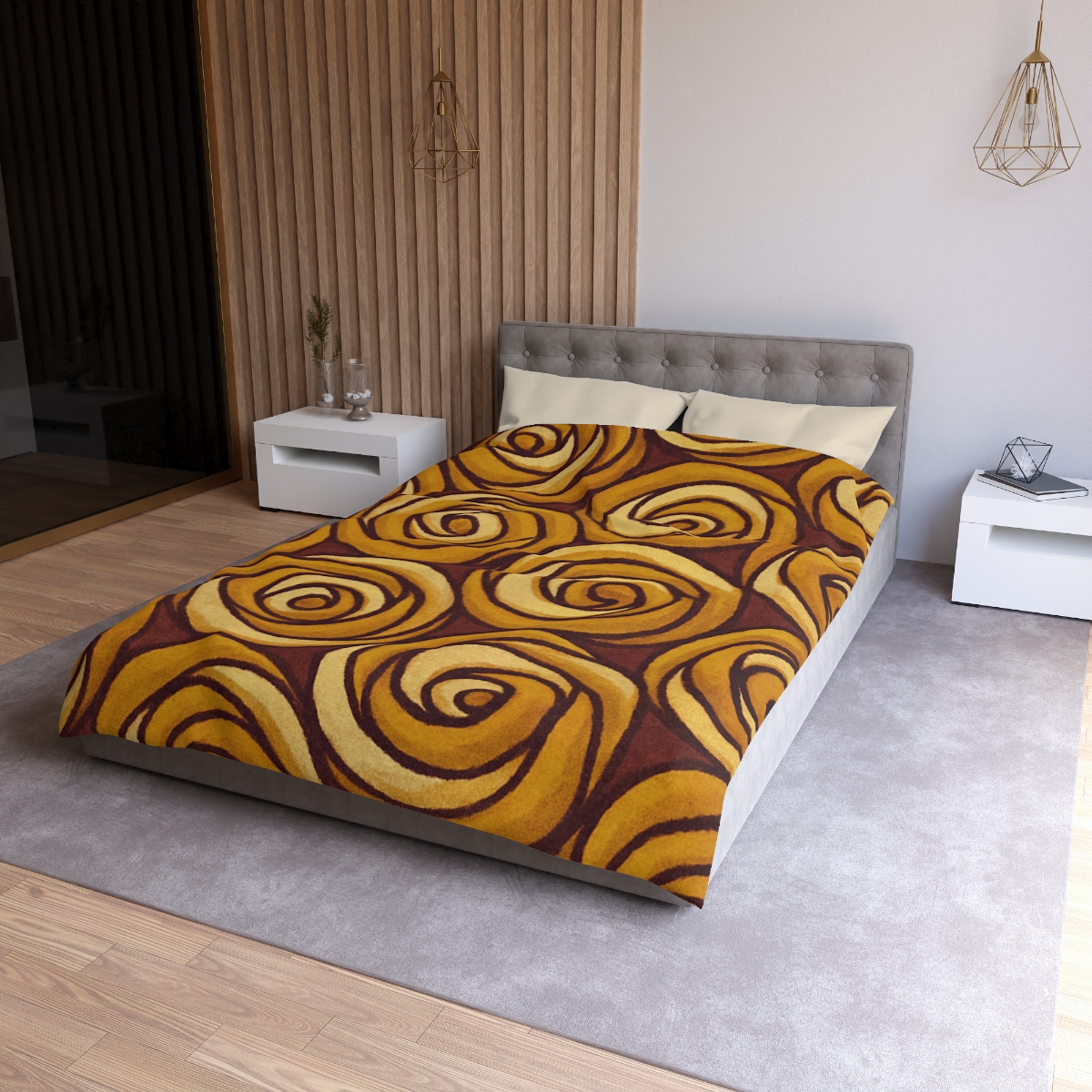 Spiral Bud Tessellation unique patterned duvets