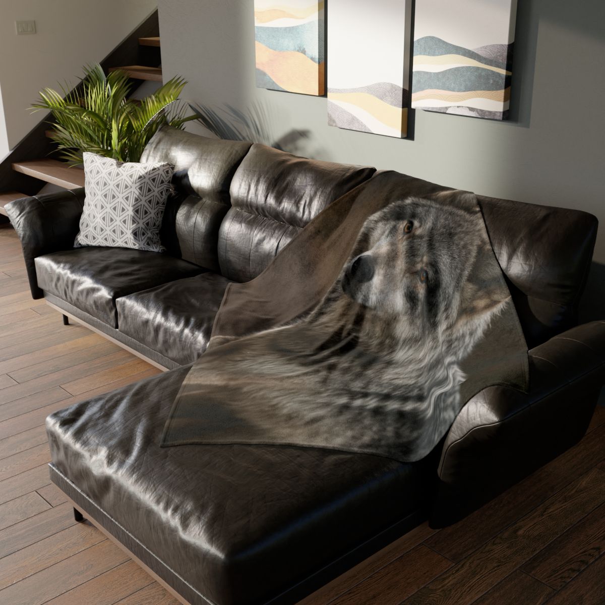 Silver Gaze Gray Wolf decorative home blankets