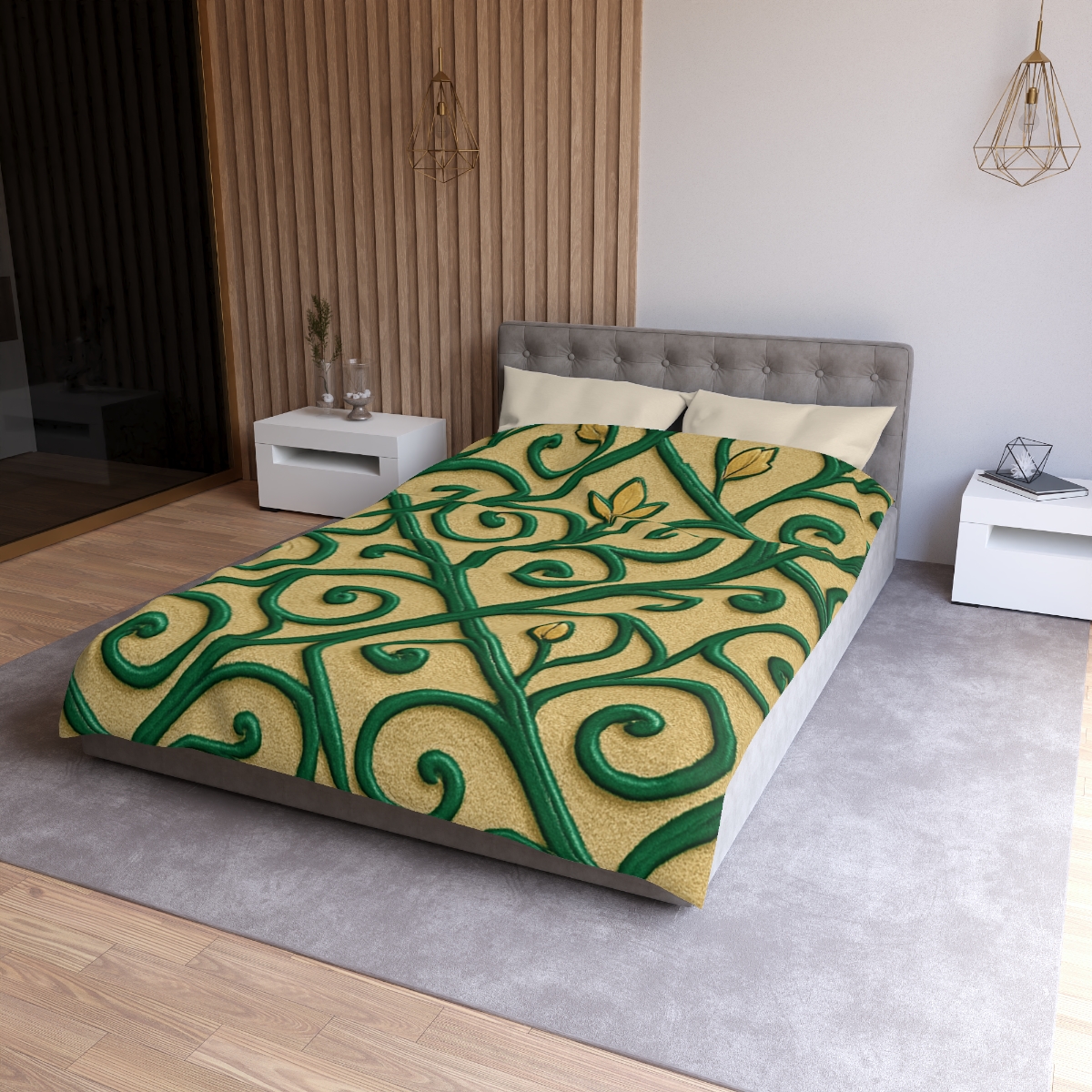 Vine Curl Lattice designer printed duvets