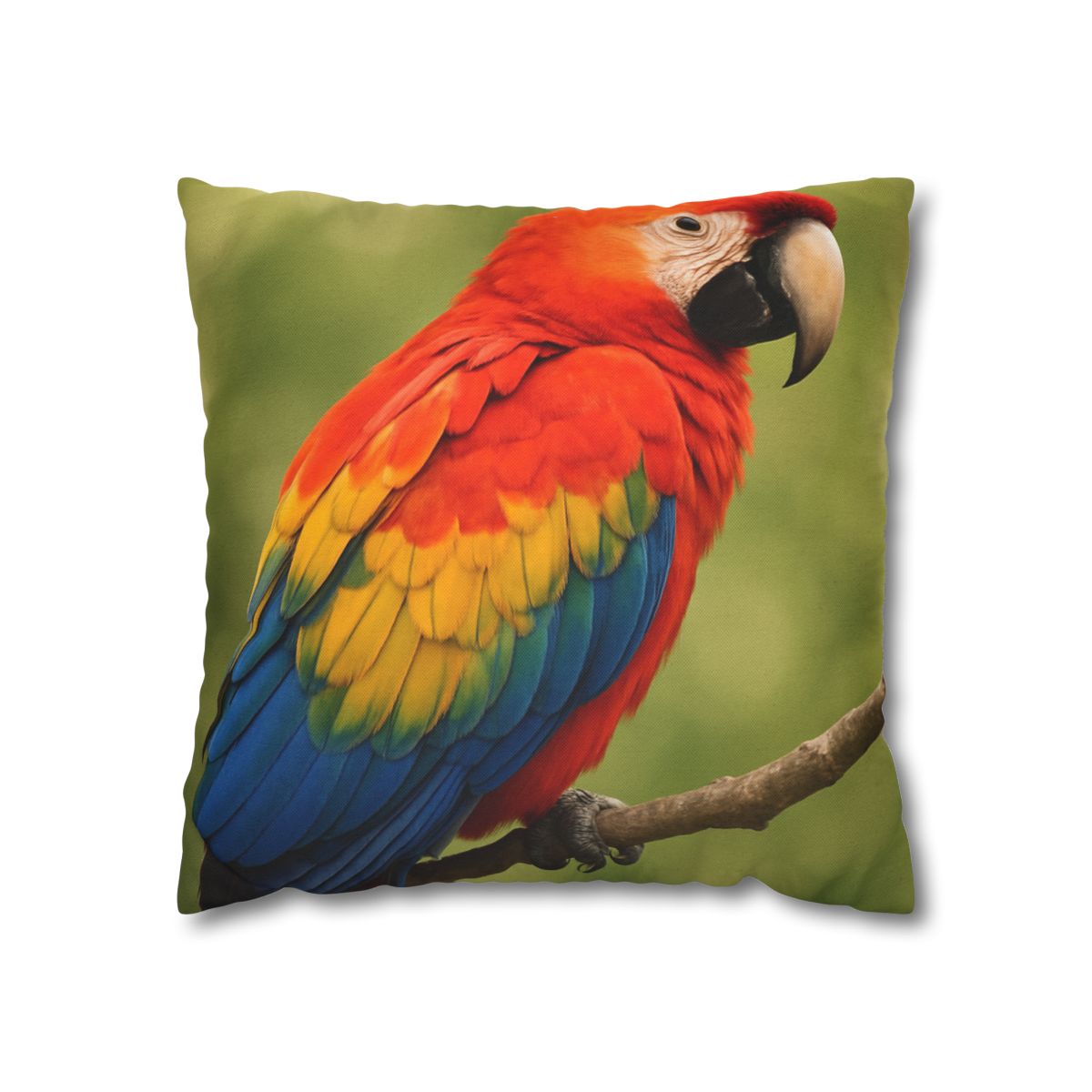 Crimson Cascade Scarlet Macaw designer print pillow cases